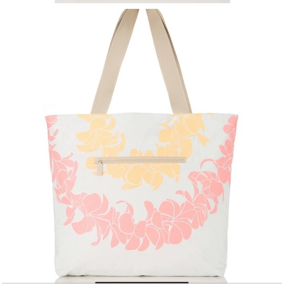 ALOHA LUCKY 11 Collection Day Tripper Tote - Pink and White - Picture 2 of 7